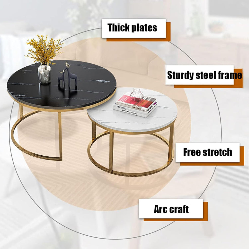 Generic Modern Round Nesting Coffee Table Set of 2