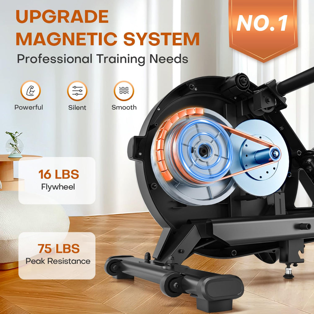 DMASUN Magnetic Rowing Machine Home Gym with 16 Resistance Levels