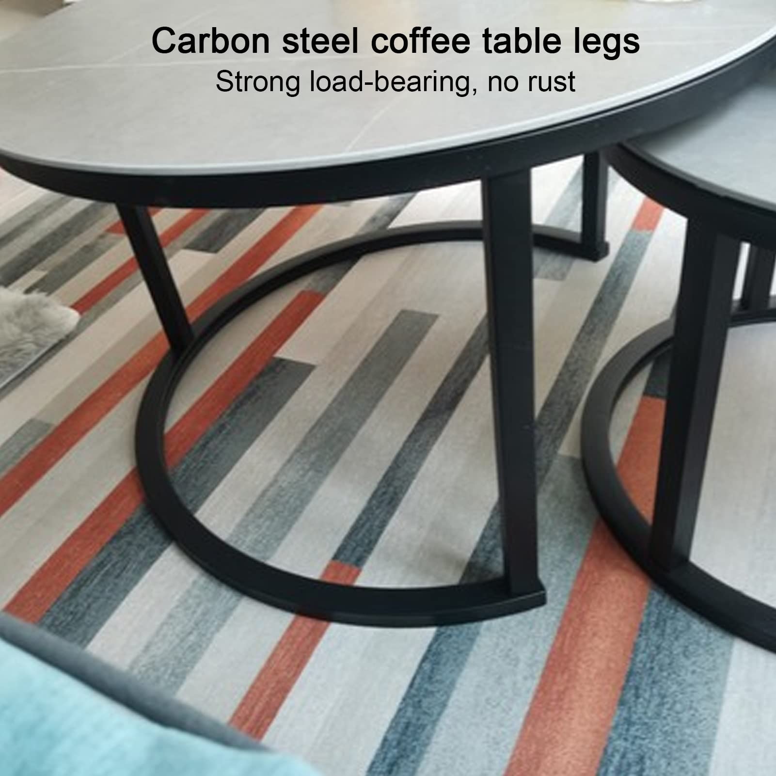 ZXFDMSWJ Modern Nesting Coffee Table Set with Marble Top