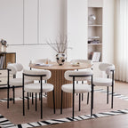 JZGORC Modern Round Wabi-Sabi Style Dining Table