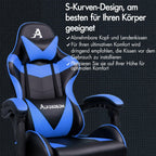 ALFORDSON Ergonomic Massage Gaming Chair with Footrest