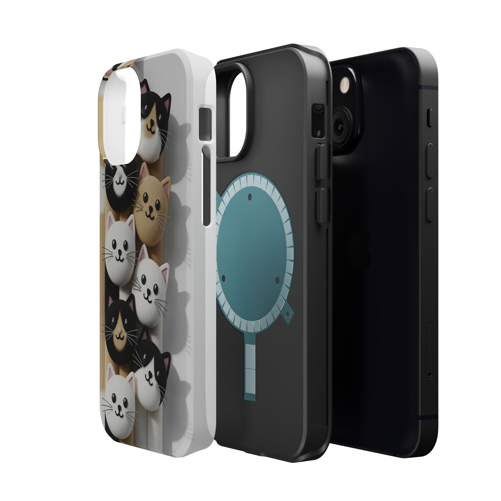 Cat-Themed Magnetic Impact-Resistant Phone Cases