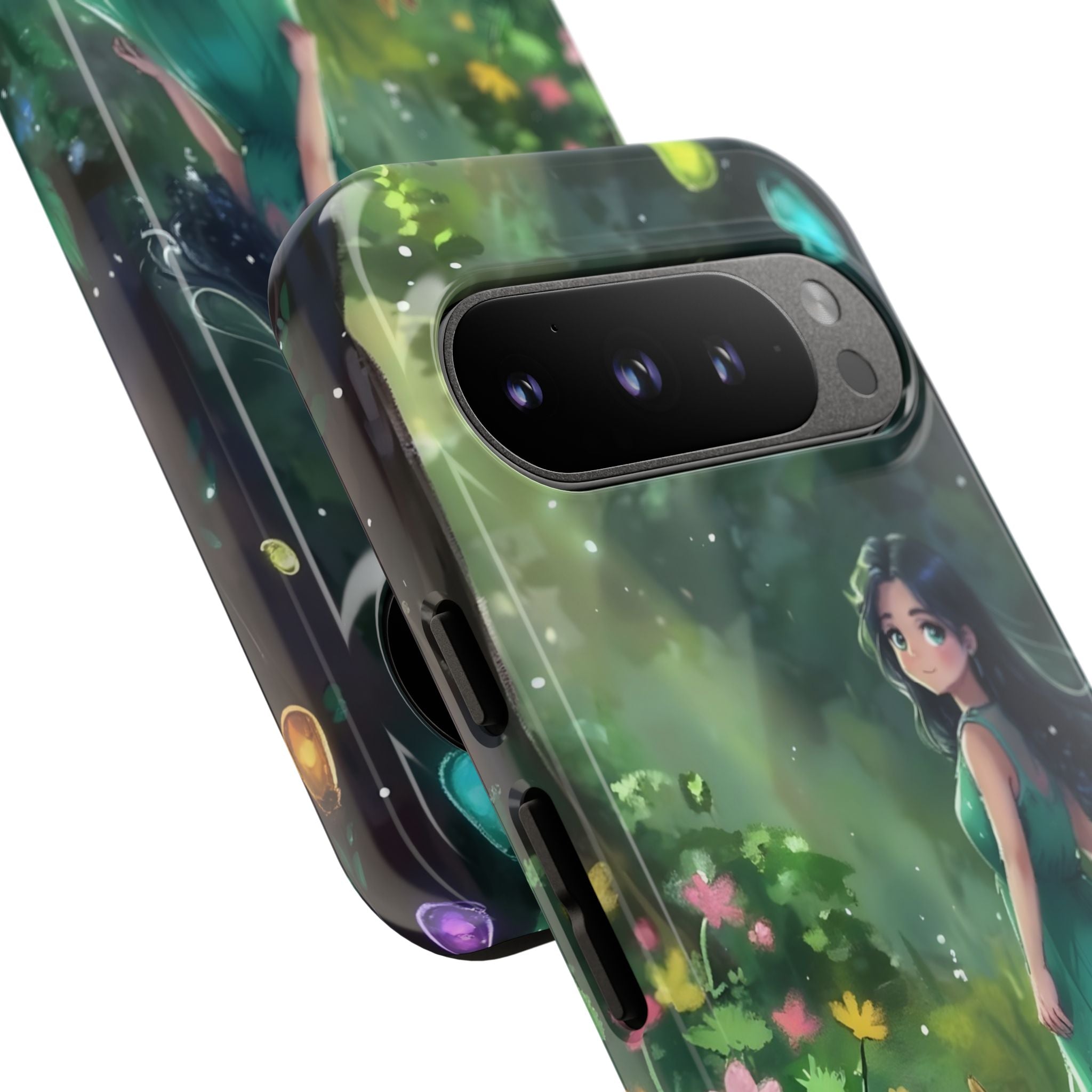 Whimsical Phone Case with Nature and Dog Artwork
