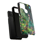 Whimsical Phone Case with Nature and Dog Artwork