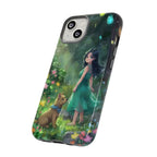 Whimsical Phone Case with Nature and Dog Artwork