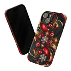 Christmas Red and Gold Phone Case - Tough Cases for Holiday Cheer