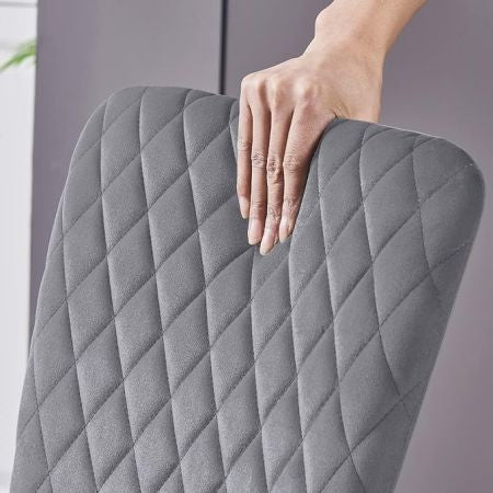 Ainpecca Velvet Armless Dining Chairs Dark Grey Set Of 6
