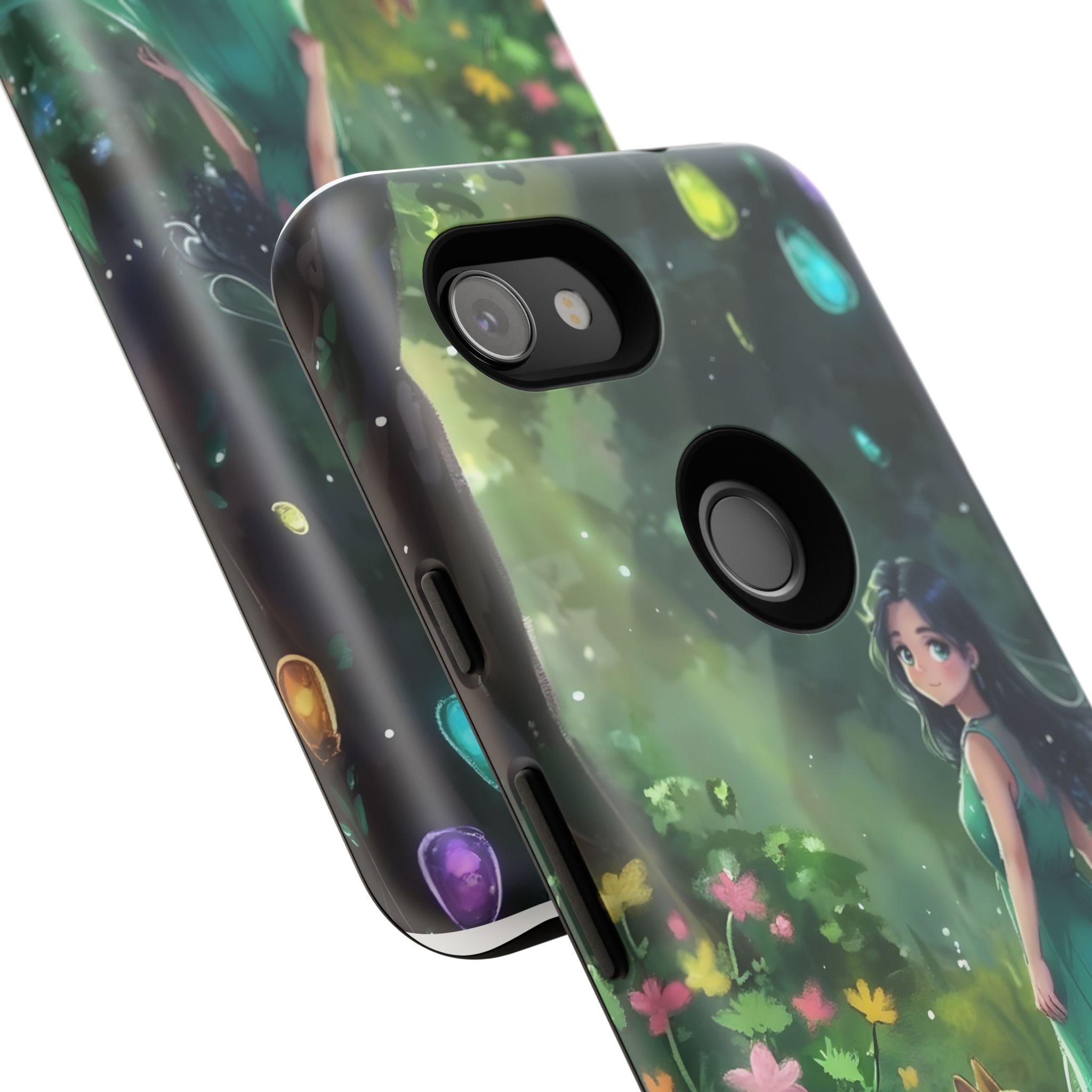 Whimsical Phone Case with Nature and Dog Artwork
