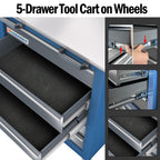 LARBANKE 5-Drawer Rolling Tool Chest with Locking System