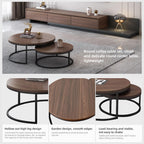 Luck Live Round Coffee Table Set of 2, Modern Nesting Tables