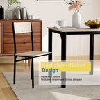LERFAN Retro 3 Seater Dining Set with Square Table