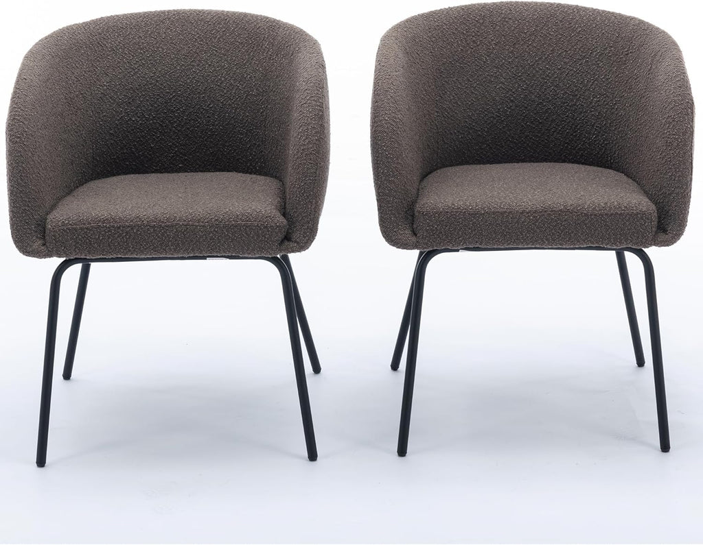 Generic Velvet Dining Chairs (Set of 2) - Light Brown