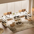 ODK L-Shaped Corner Desk with Storage and Drawers