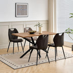DEYARNA HOME Set of 4 Modern Fabric Dining Chairs with Metal Legs