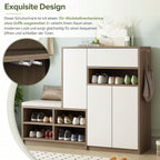 Multifunctional Shoe Rack with Padded Seat