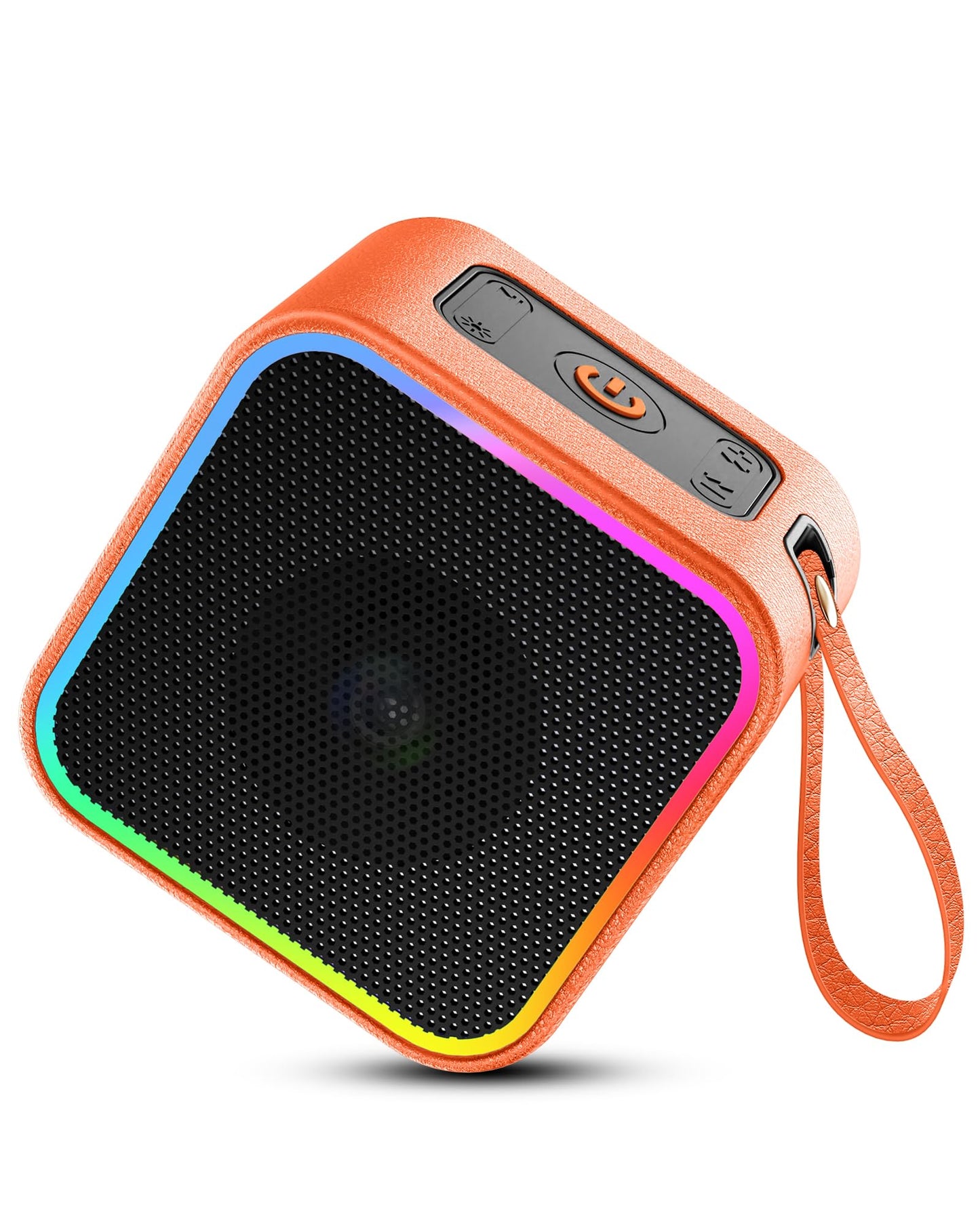 Bluetooth Speaker, Portable Speaker Leather Bluetooth 5.3 with Crystal Clear Sound, Speakers Bluetooth Wireless with Built-in Microphone, 8W Home Speakers for Home, Office, Party, Gift for Friend 2024