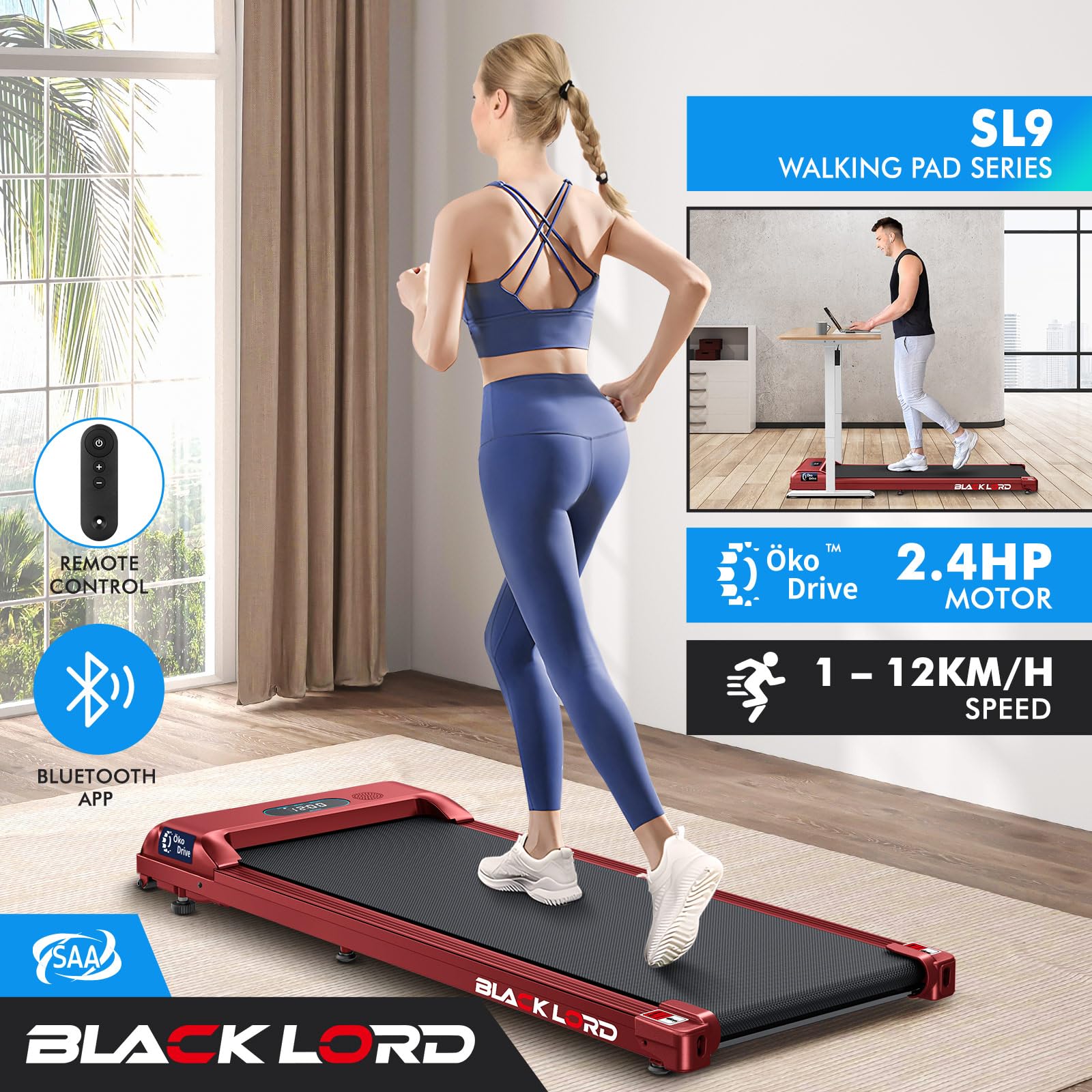 Black Lord Electric Walking Pad Treadmill