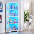 BROTTAR Corner Display Cabinet with Glass Doors Tall 165cm White