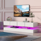 WODSOFTI LED TV Lowboard with Wall Mount and Storage for up to 55 Inch TVs