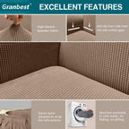 Granbest High Stretch 2 Seater Sofa Cover in Sand