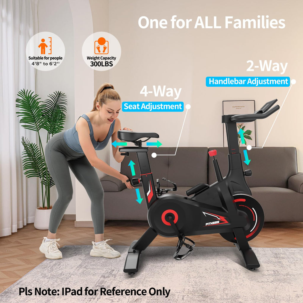 BluEarth Indoor Exercise Bike with Silent Magnetic Resistance