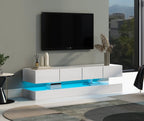WODSOFTI LED TV Lowboard with wall mount and storage for up to 55 inch TVs, featuring 16-color LED lighting and durable const