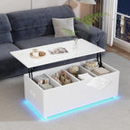 TIANG LED Coffee Table with Lifting Function and Storage