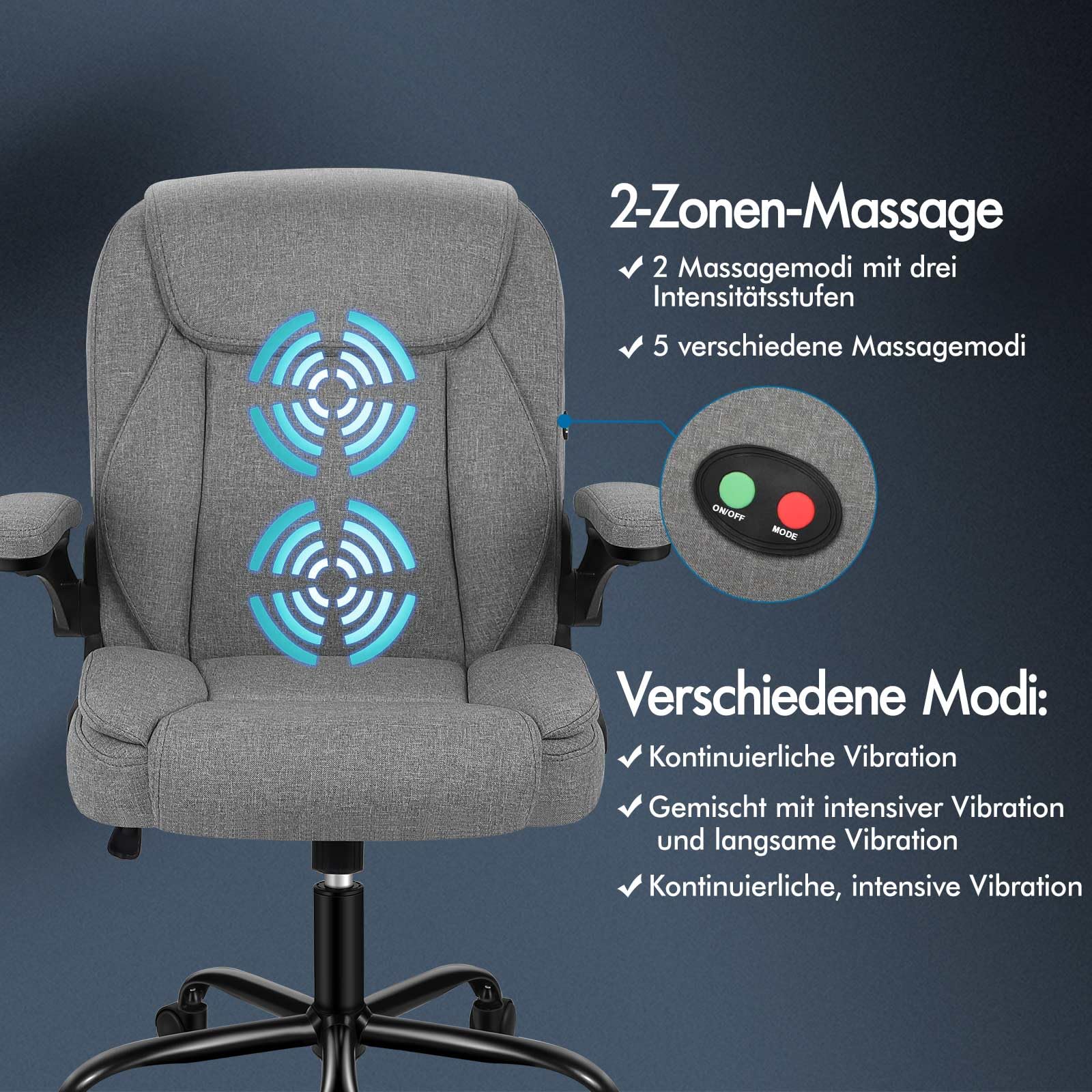 ALFORDSON Ergonomic Executive Office Chair with Massage and Adjustable Height