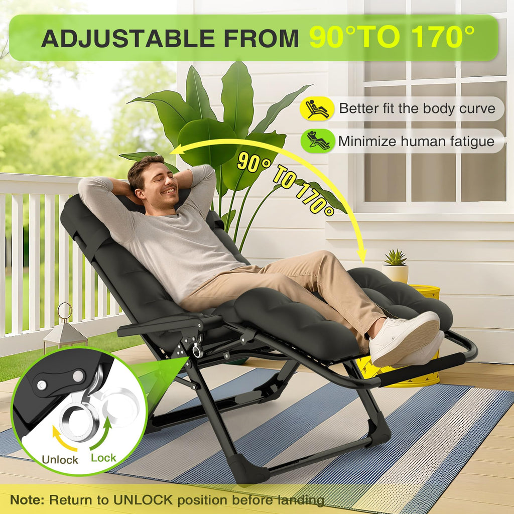 Suteck Zero Gravity Chair with Removable Cushion