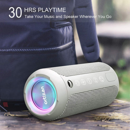 Sleek Waterproof Bluetooth Speaker with LED Lights – Immersive Sound for Outdoor and Indoor Adventures