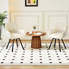 WAFTING Rotatable Velvet Dining Room Chairs Set of 2