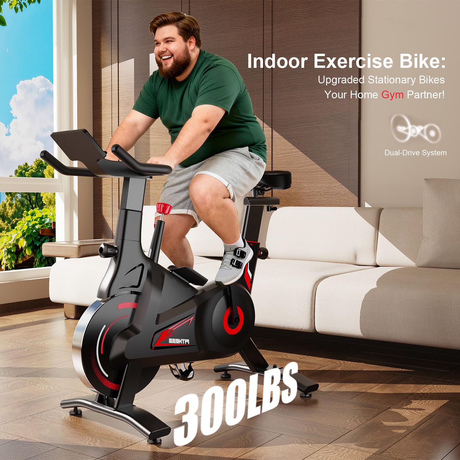 BluEarth Indoor Exercise Bike with Silent Magnetic Resistance