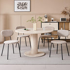 JZGORC Round Dining Table with Faux Marble Top