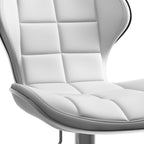 CorLiving Set of 2 Adjustable Height Bar Stools in White
