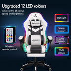 ALFORDSON Ergonomic Gaming Chair with 8-Point Massage and RGB LED