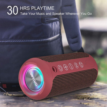 Sleek Waterproof Bluetooth Speaker with LED Lights – Immersive Sound for Outdoor and Indoor Adventures