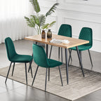 JaHECOME Scandinavian Vintage Velvet Dining Room Chairs Set of 4