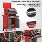 AIRAJ 40'' H Rolling 7-Drawer Tool Chest with Detachable Top