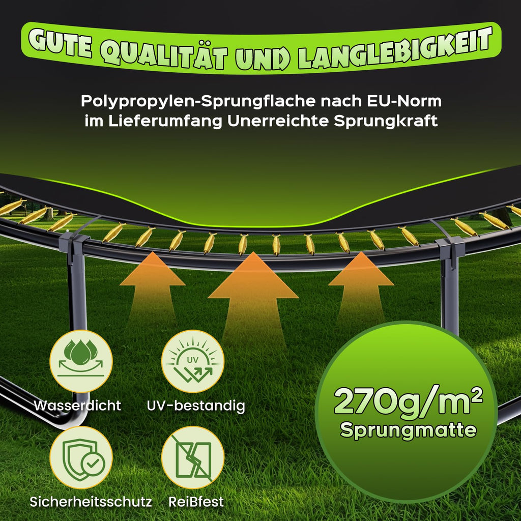 SAIBERTAN FITNESS SAIBERTAN Outdoor Trampoline with Safety Net and Lad