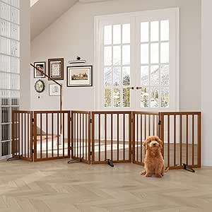 Semiocthome Wood Dog Gates for House - 24 Inch Height