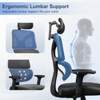 DEVAISE Big and Tall Ergonomic Office Chair with Adjustable Armrests