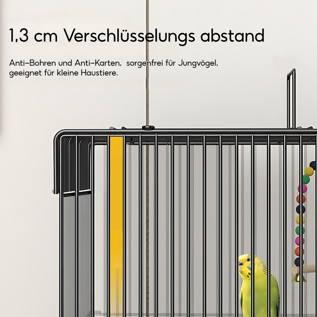 UUE Large Bird Cage with Grass Nest, Swing, and Ladder