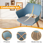 GrandCA HOME Nordic Kitchen Chairs Set of 4 with Solid Wood Legs
