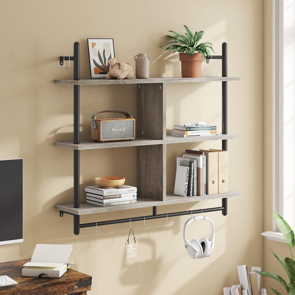 Bestier 3 Tier Industrial Pipe Shelf 105.5CM