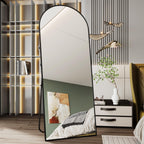 AUYHM 65"x24" Nanometre Arched Full Body Mirror in Black