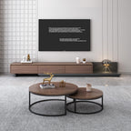 Luck Live Round Coffee Table Set of 2, Modern Nesting Tables