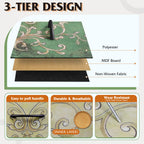 WLIVE 8 Drawer Fabric Dresser with Wood Top