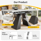 HOXINBLY Extendable Modern Dining Table