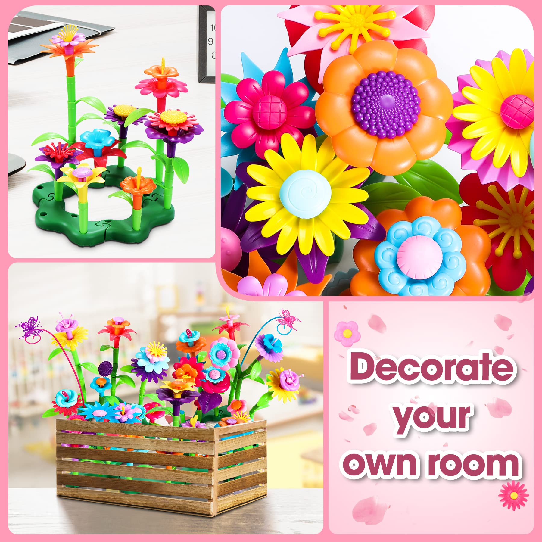 COOLJOYA Flower Garden Toy for Girls 3-6 Years