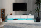 WODSOFTI LED TV Lowboard with Wall Mount and Storage for up to 55 Inch TVs